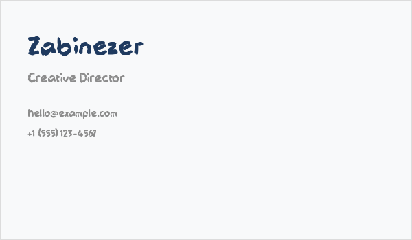 Zabinezer Business Card