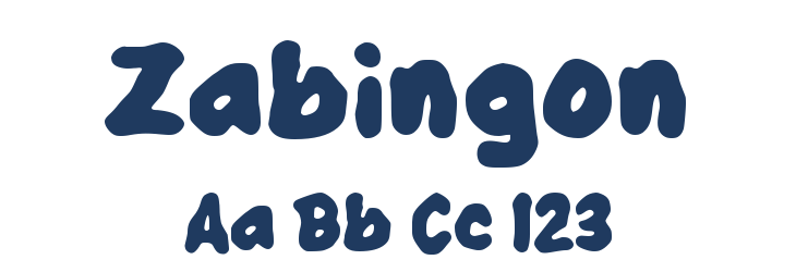 Zabingon Font Preview