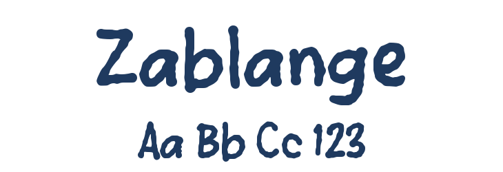 Zablange Font Preview
