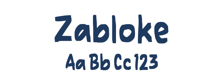 Zabloke Font Preview