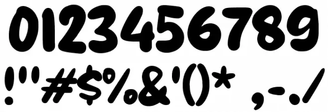 Zabmasko Font Alte caractere