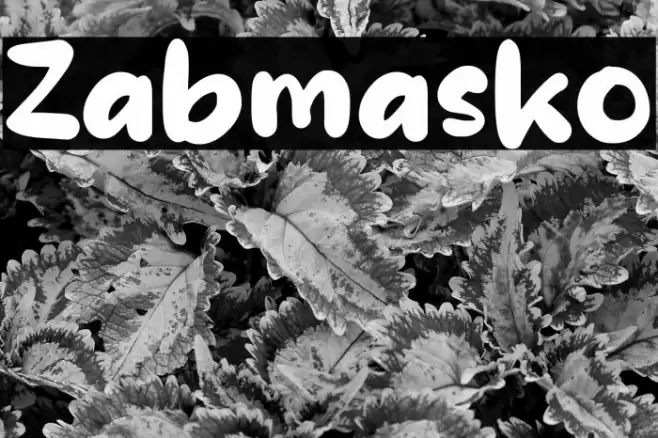 Zabmasko Font examples