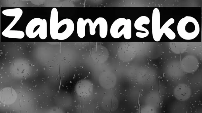 Zabmasko Font examples