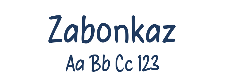 Zabonkaz Font Preview