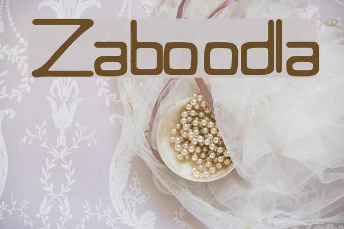 Zaboodla Font examples