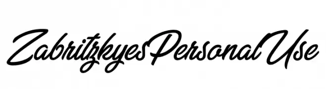 Zabritzkyes Personal Use   Frei Schriftart Herunterladen