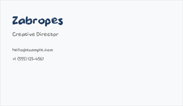 Zabropes Business Card