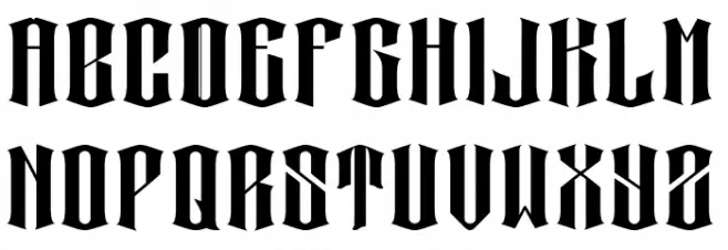 Zabur Font Litere mari