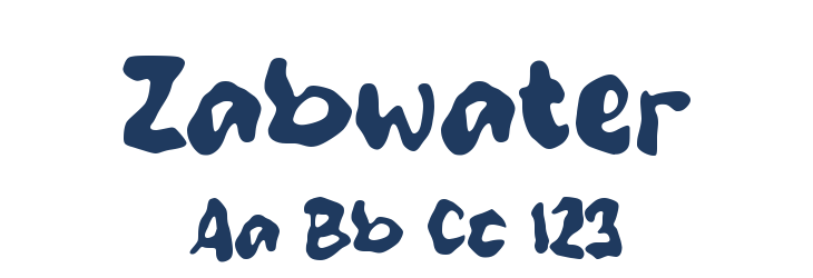 Zabwater Font Preview