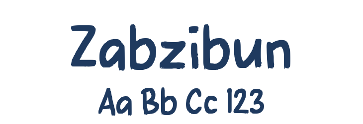 Zabzibun Font Preview