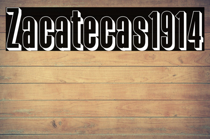 Zacatecas1914 फ़ॉन्ट examples
