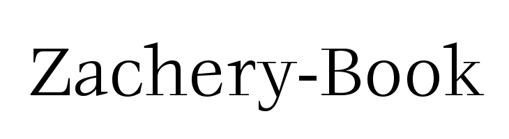 Zachery-Book  Free Fonts Download
