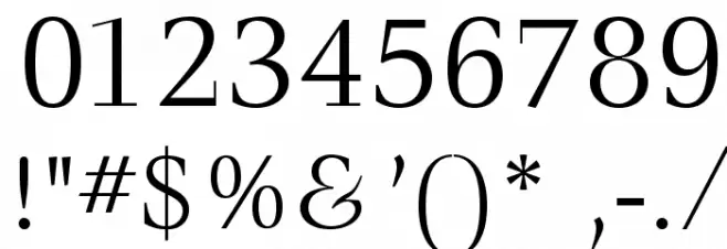 Zachery-Book Font OTHER CHARS