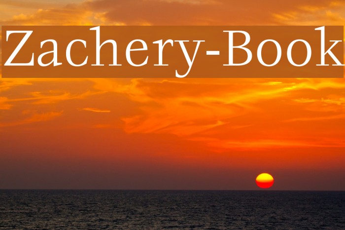 Zachery-Book フォント examples