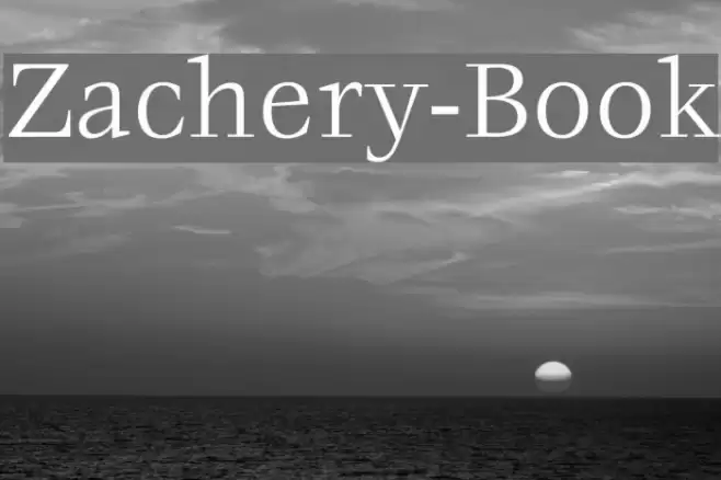 Zachery-Book Font examples