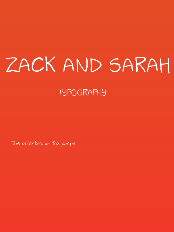 Zack and Sarah Poster