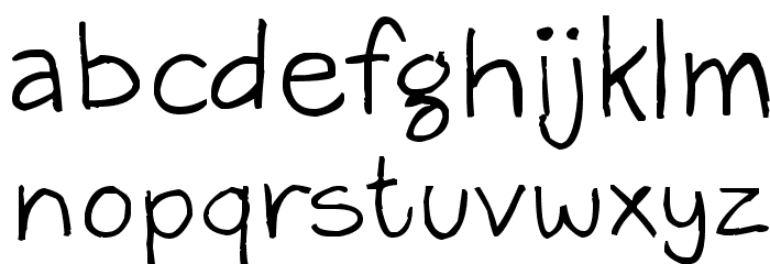 Zack and Sarah Schriftart Kleinbuchstaben