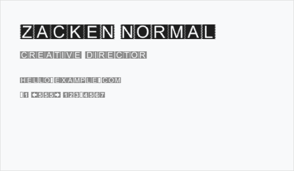Zacken Normal Business Card