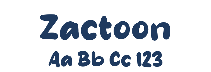 Zactoon Font Preview