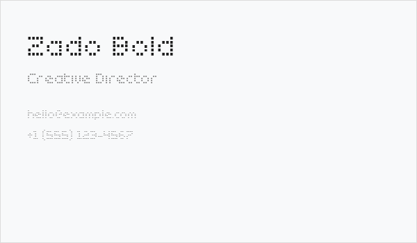 Zado Bold Business Card