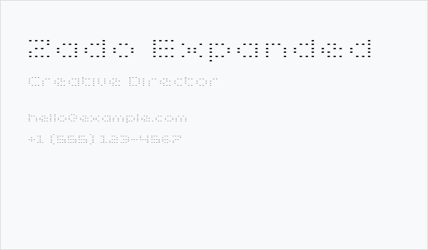 Zado Expanded Business Card