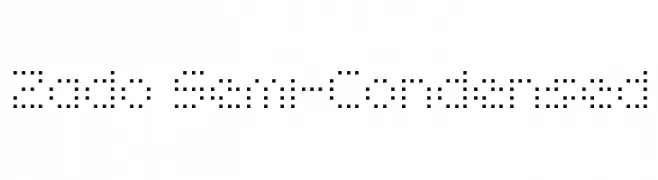 Zado Semi-Condensed  les polices de caractères gratuit tlcharger