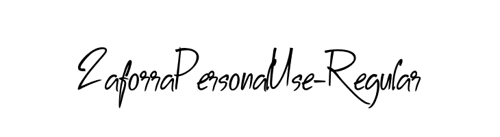 ZaforraPersonalUse-Regular  Descarca Fonturi Gratis