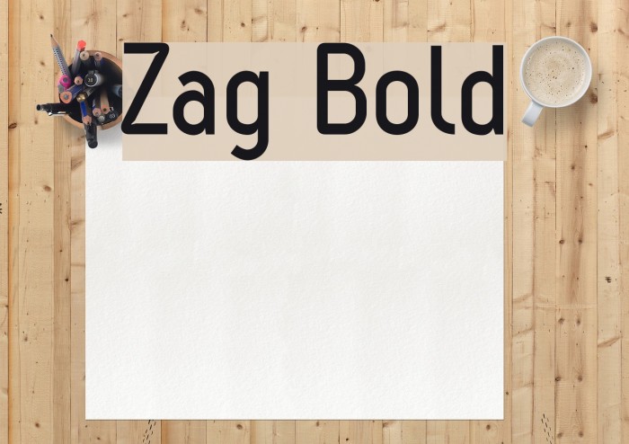 Zag Bold Font examples