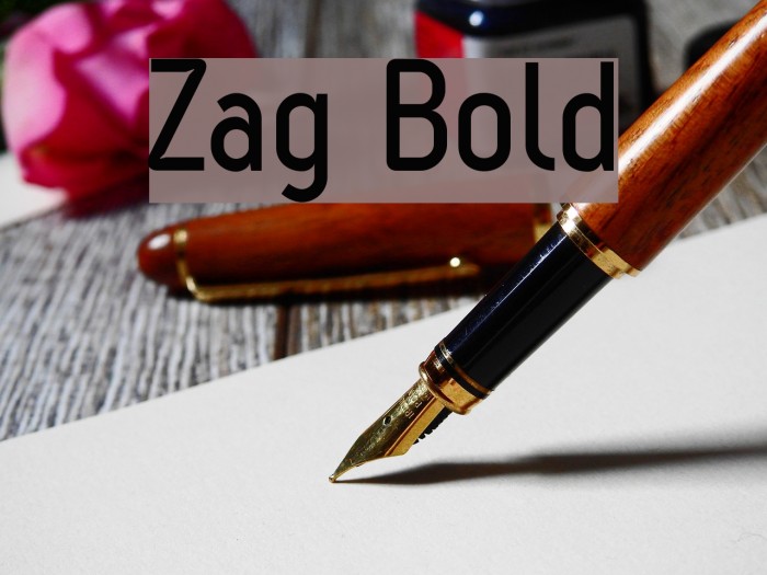 Zag Bold Font examples