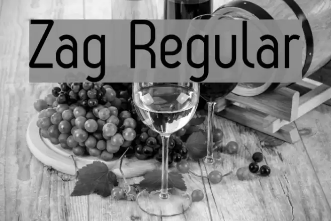 Zag Regular Font examples