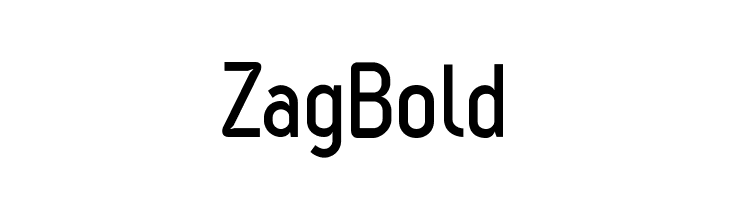 ZagBold Шрифта