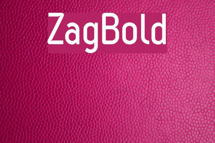 ZagBold Шрифта examples
