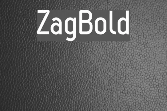 ZagBold Font examples
