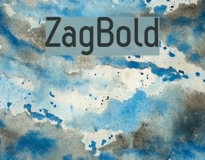 ZagBold Шрифта examples