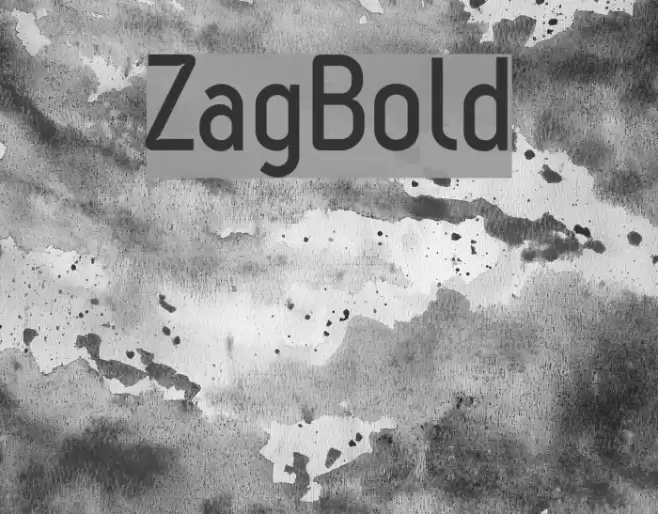 ZagBold Font examples