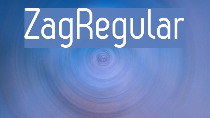 ZagRegular Font examples