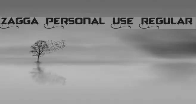 Zagga Personal Use Regular Schriftart examples