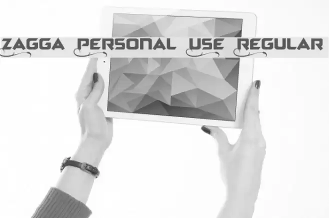 Zagga Personal Use Regular Schriftart examples
