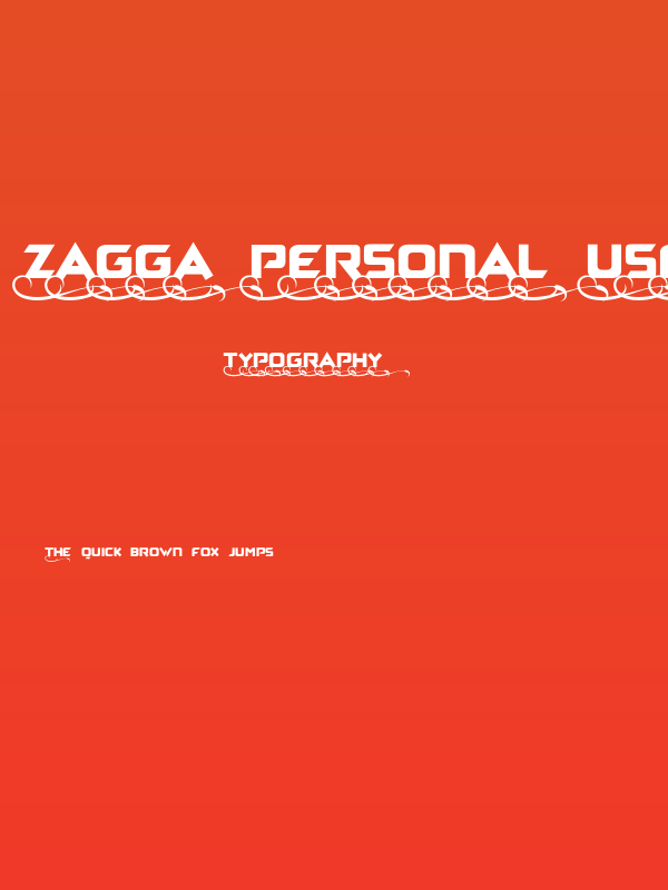 Zagga Personal Use Regular Poster