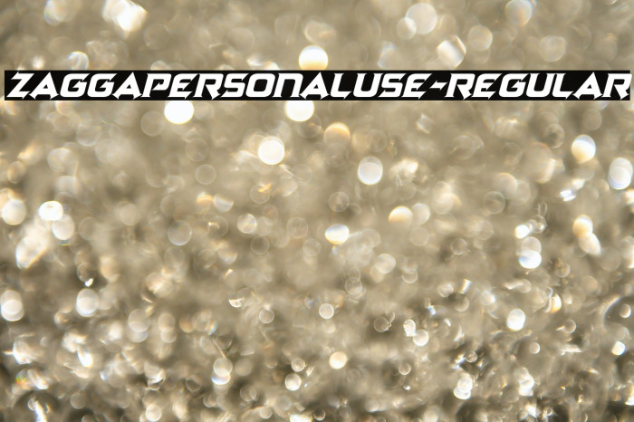 ZaggaPersonalUse-Regular Example 2