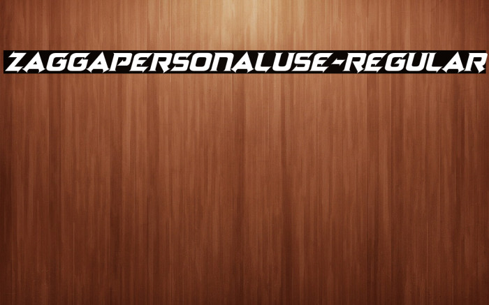 ZaggaPersonalUse-Regular Example 3
