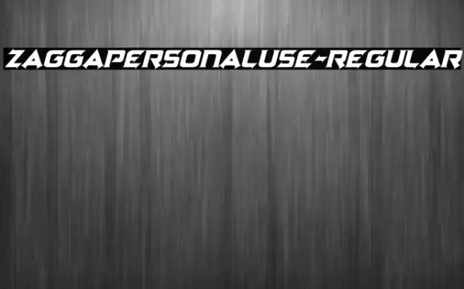 ZaggaPersonalUse-Regular Font examples