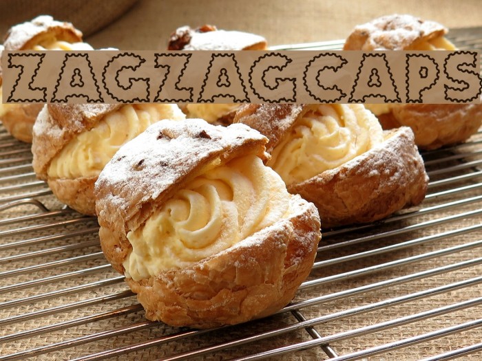 ZagzagCaps Font examples
