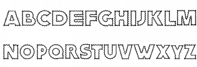 ZagzagCaps Caratteri MINUSCOLO