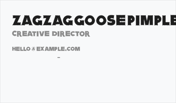 ZagzagGoosePimples Business Card
