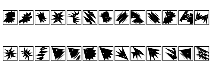 ZagzagHeadsTwo Font LOWERCASE
