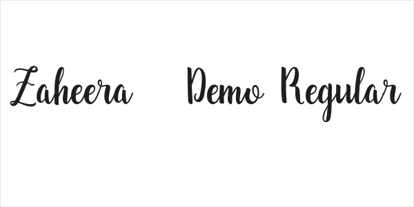 Zaheera - Demo Regular Logo