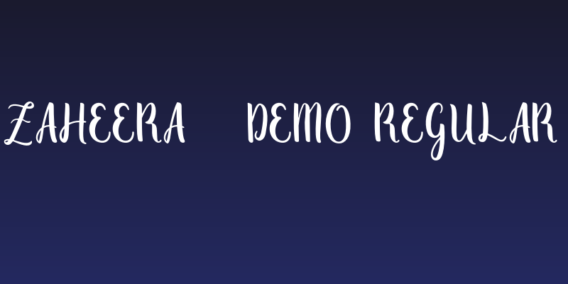 Zaheera - Demo Regular Social Header