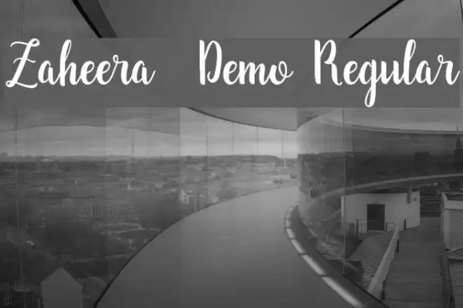 Zaheera - Demo Regular Font examples