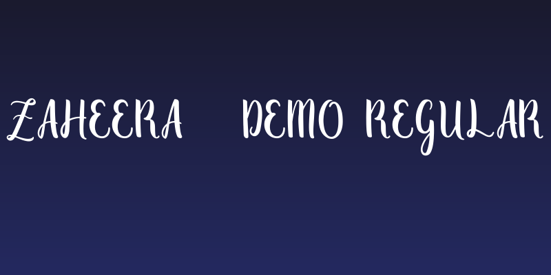 Zaheera - Demo Regular Social Header